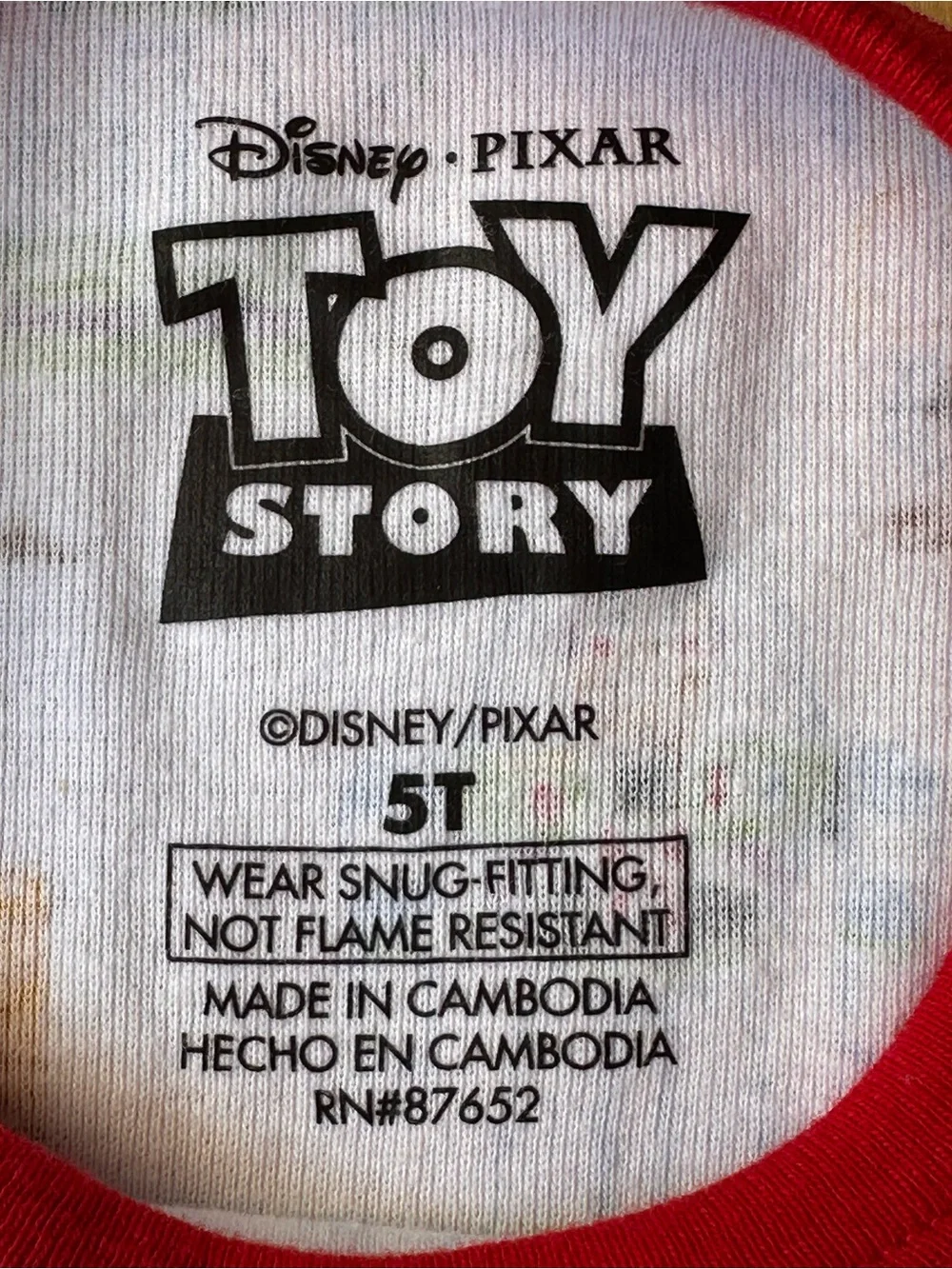 Disney Pixar Toy Story Nutcracker Christmas Holiday Unisex Pajama Set Size 5T